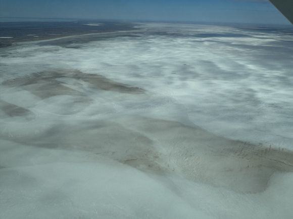 South Lake Eyre - a dry salt pan, at least it was then. 