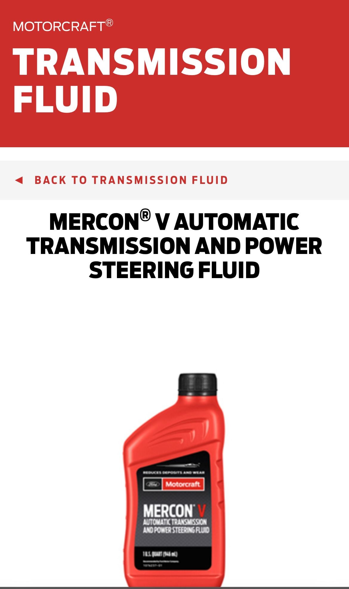 Must have transmission fluid mercon V??? - Ford Truck Enthusiasts