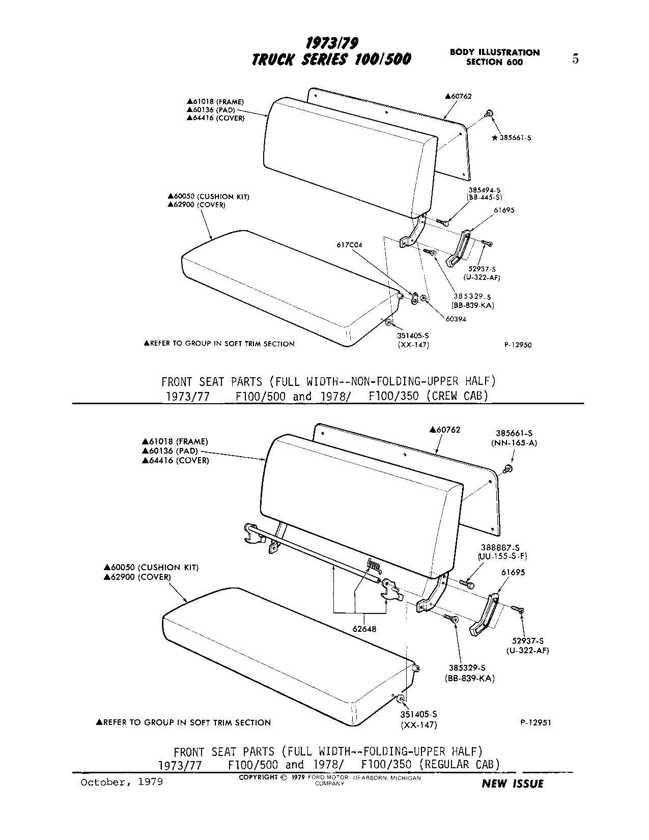 Parts for Bench Seat F15077 Ford Truck Enthusiasts Forums