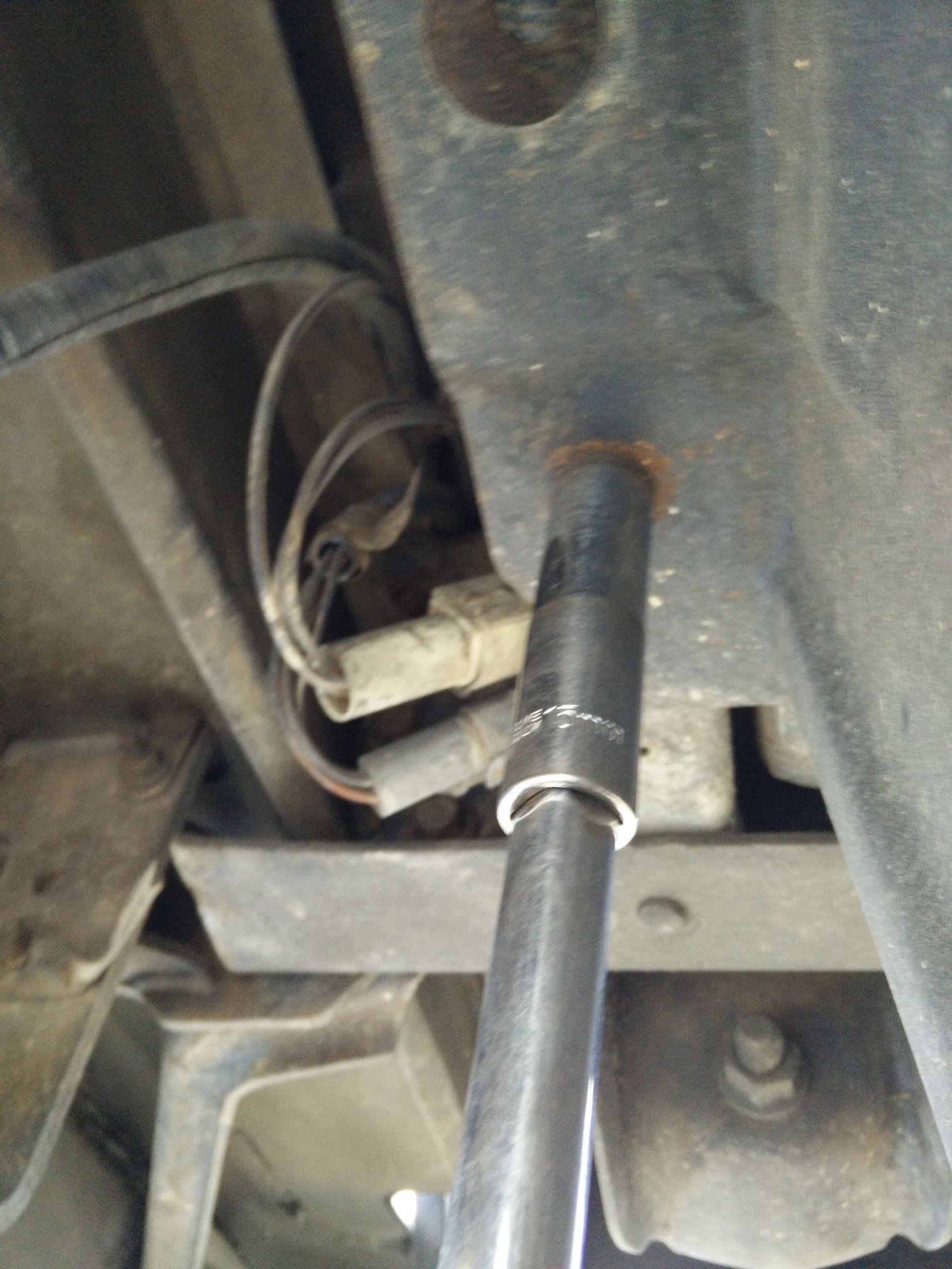 Fuel tank strap bolts stuck