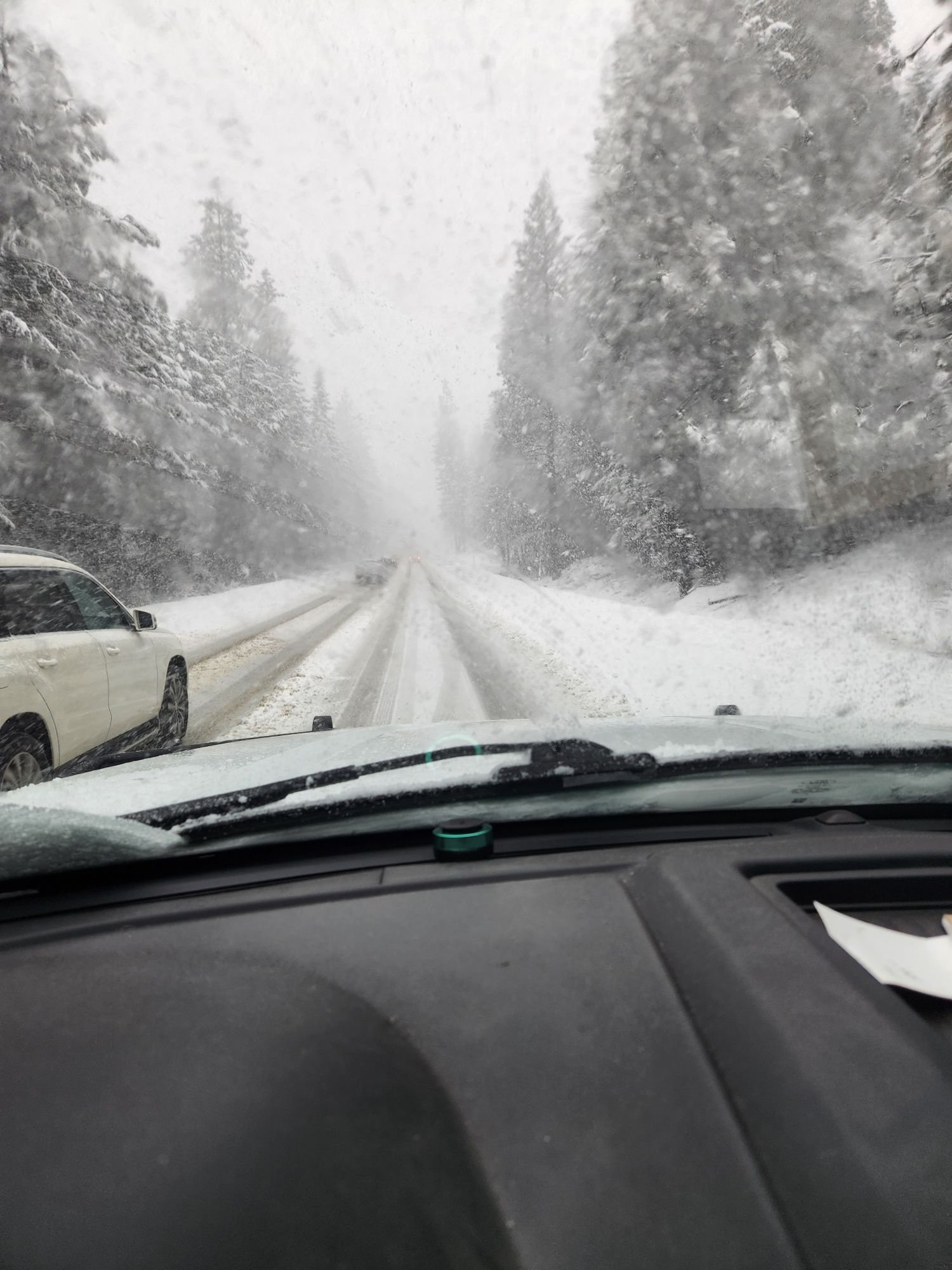 On the way home from earlier escapade, barely made it over the 80 before they closed it due to wrecks, I was in 4-Hi and 1st and was puckering more than Goat mtn. super duper slick
