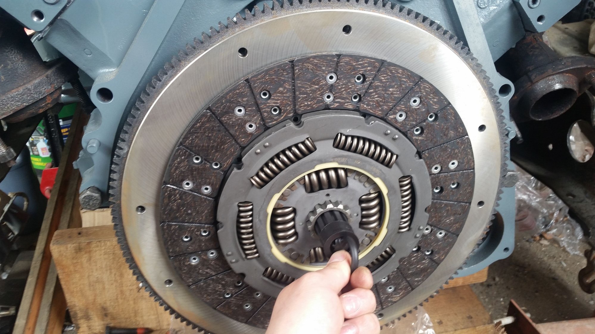 help with clutch install zf5 did i install backwards? Ford Truck