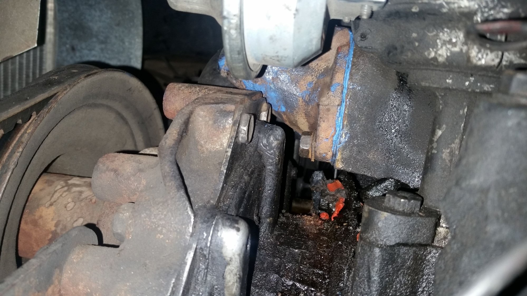 Stripped the bolt on the thermostat housing Ford Truck Enthusiasts Forums