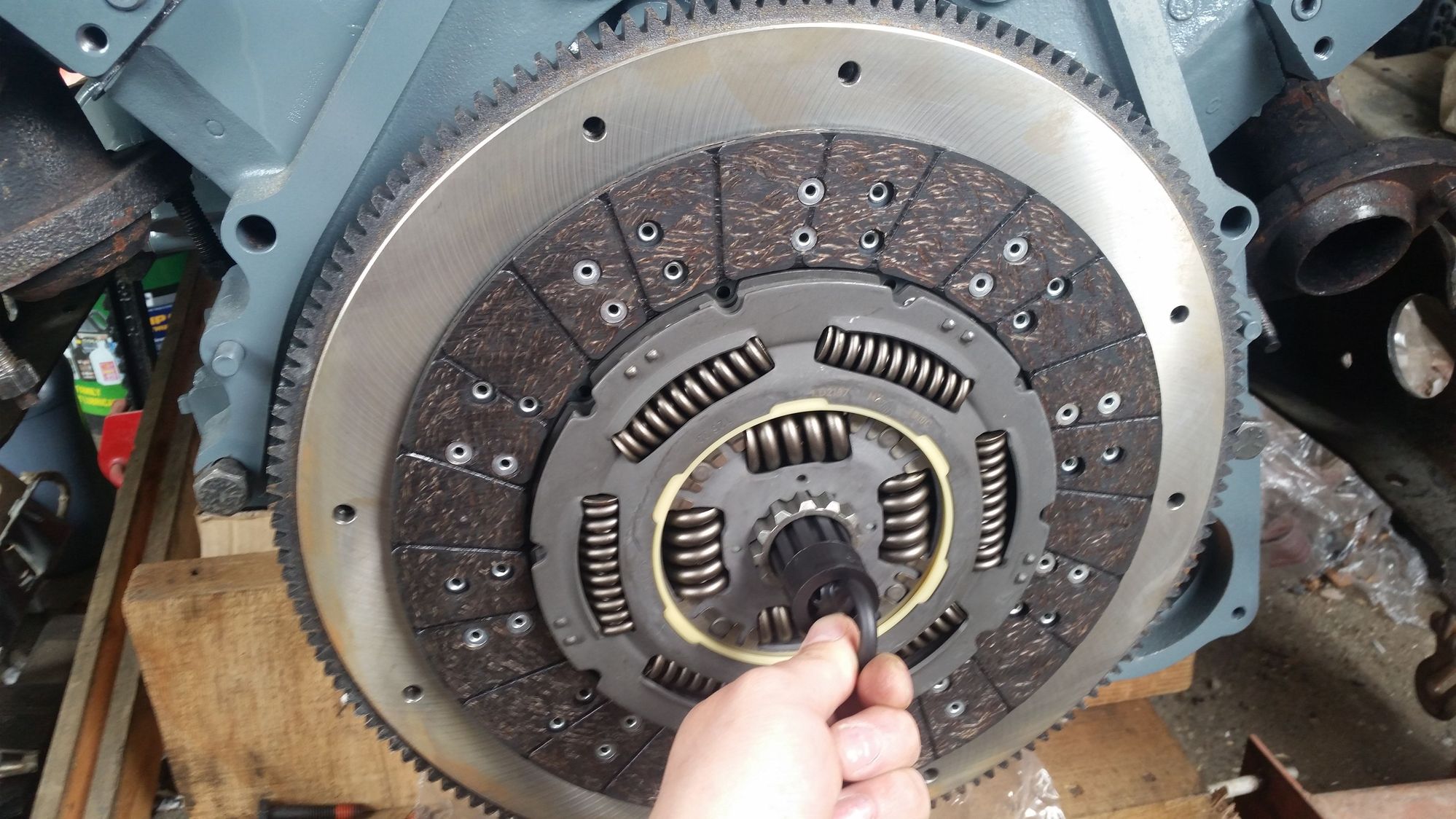 help with clutch install zf5 did i install backwards? Ford Truck