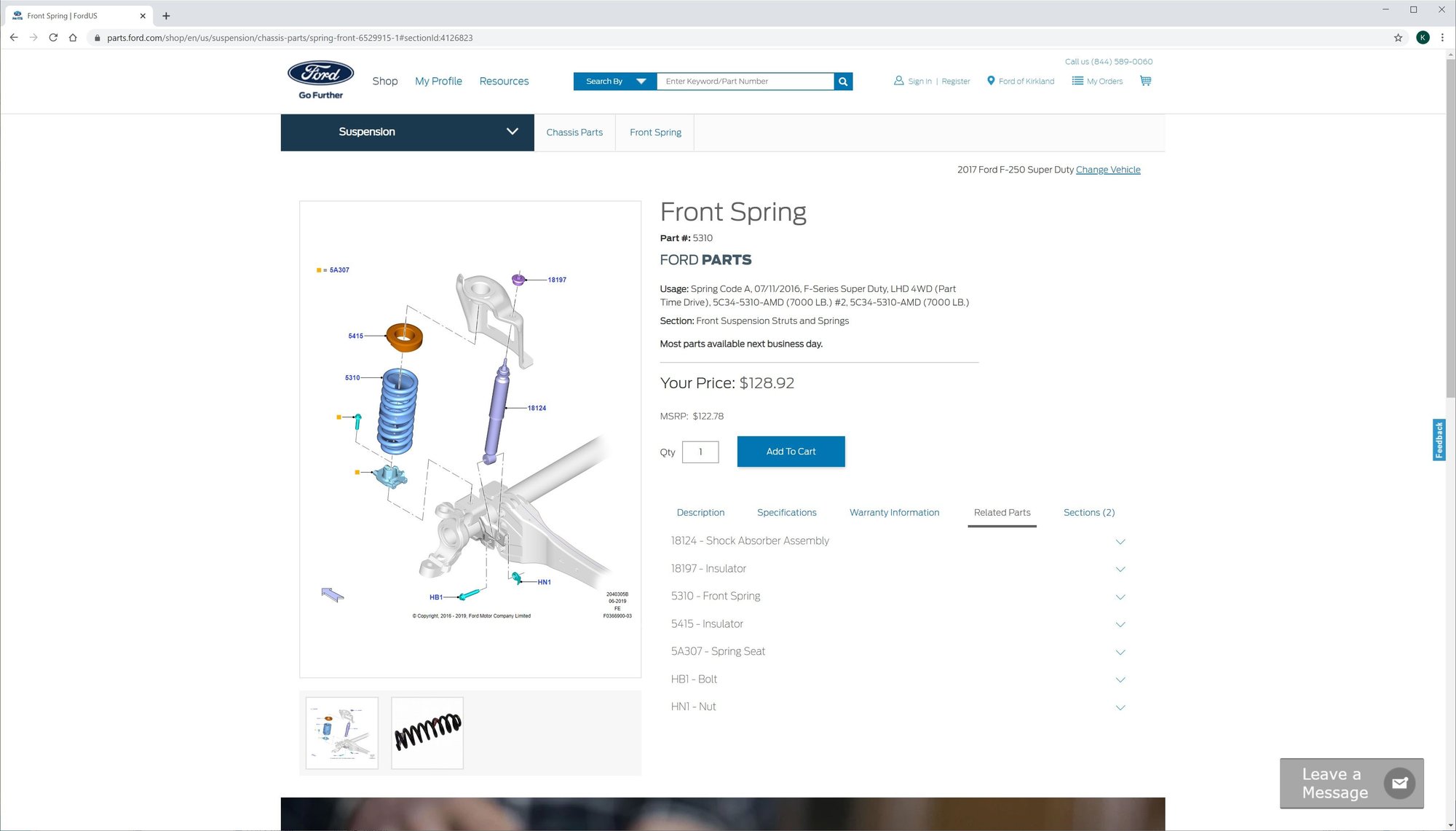 Need help identifying front coil spring on my 2017 F250 - Ford Truck ...