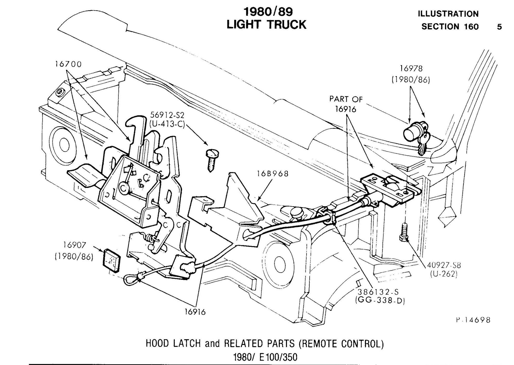 1985 E350 Van Handle to hood opening broke off. What can I do