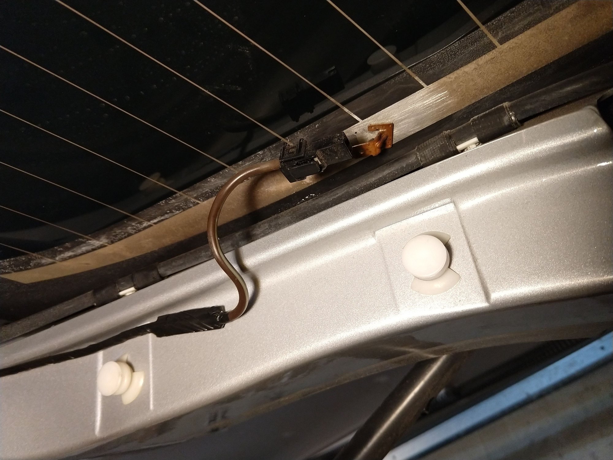 How to remove Excursion rear hatch trim and replace rear defroster tab