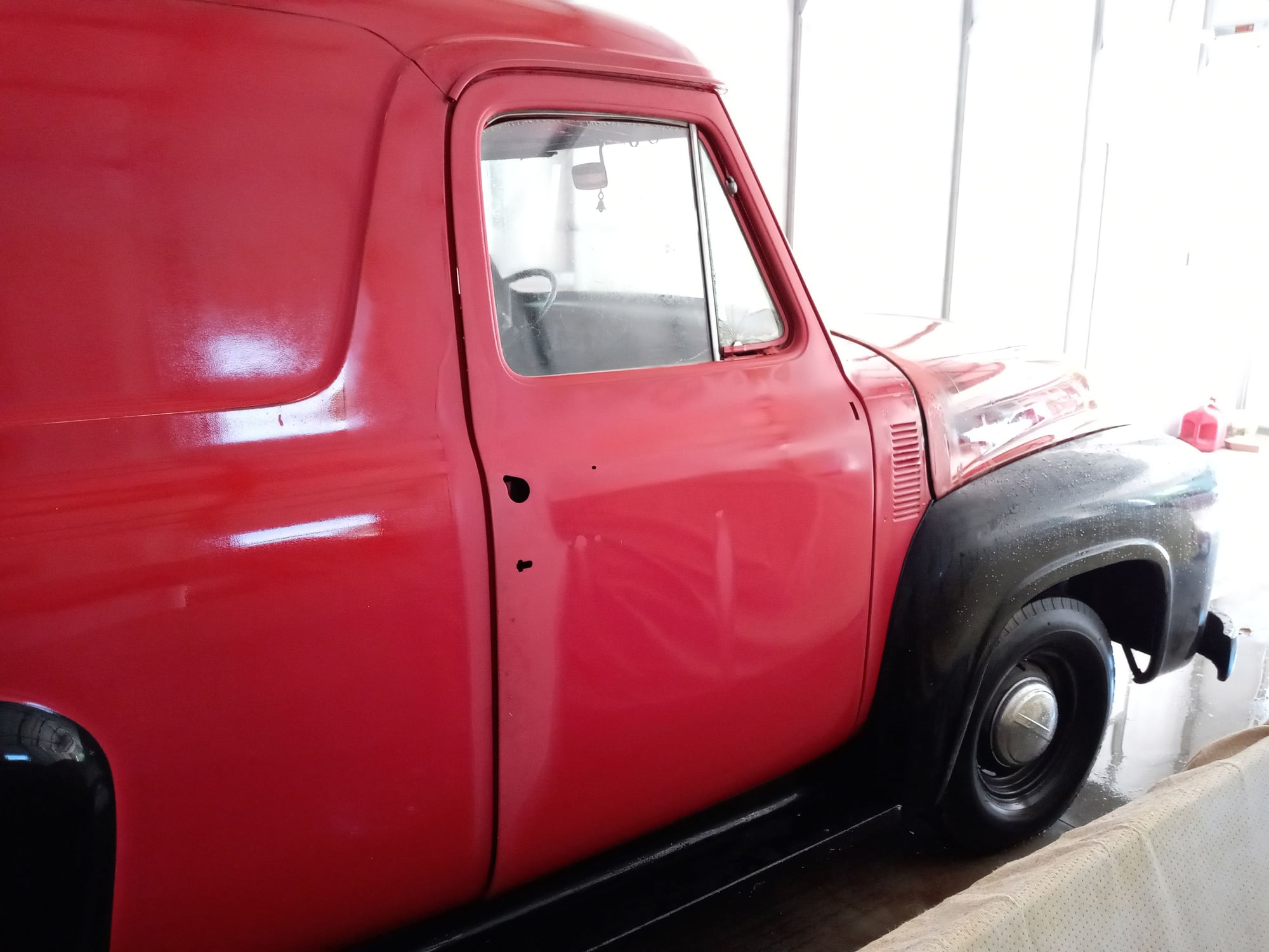 1955 Ford F-100 - 1955 Ford F100 Panel truck for sale - Used - VIN F10D5U18902 - 13,609 Miles - 6 cyl - 2WD - Automatic - Truck - Red - West Springfield, MA 01089, United States