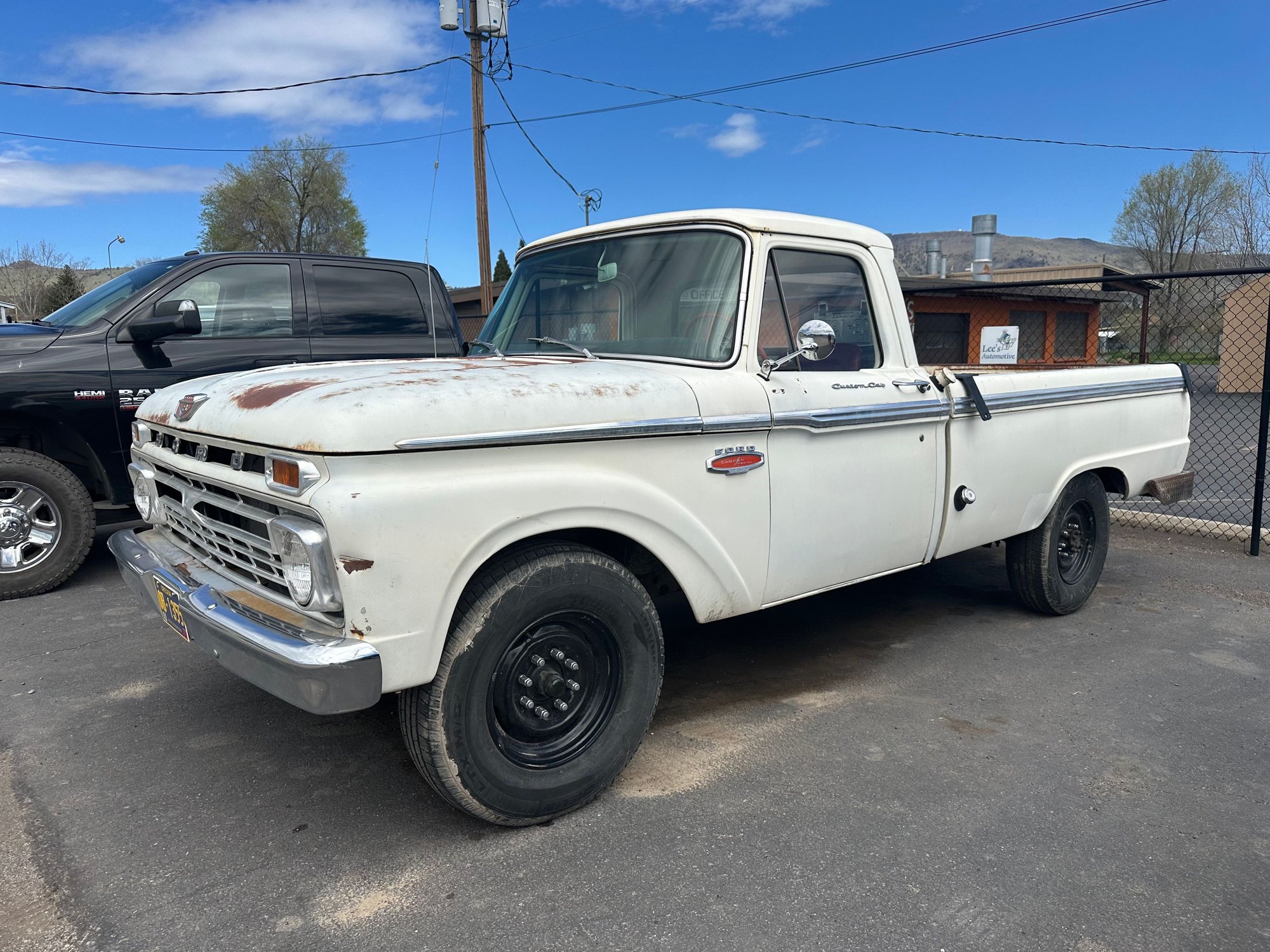 Lucky Lucy sitting at Lees automotive in Klamath Falls Oregon, April 20th 2024 (Photo from mechanic) 