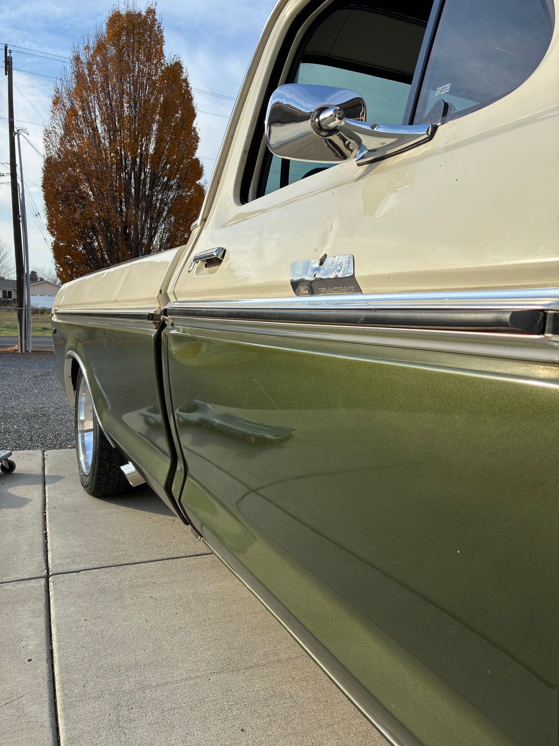 Big deep dent in door