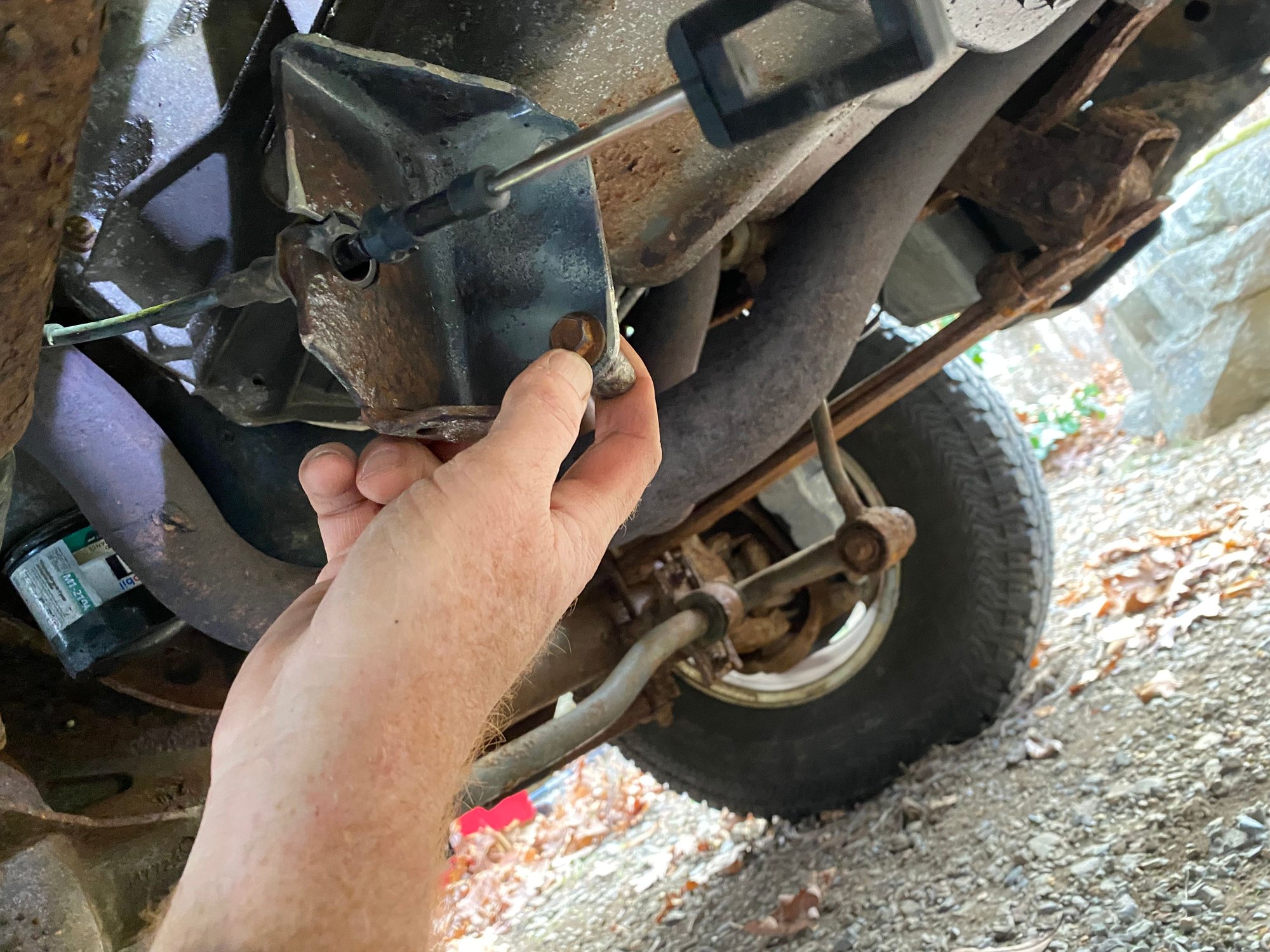 Truck won’t shift, Bracket broke off of transmission Ford Truck