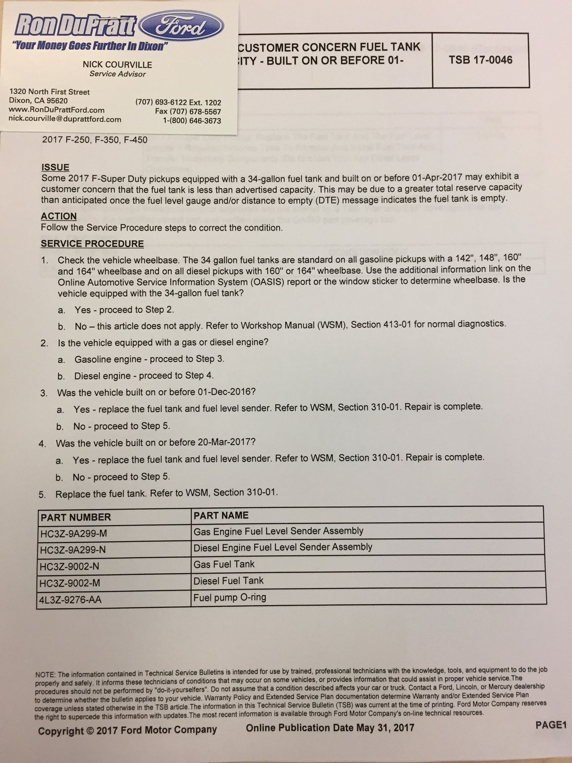 Dropped my truck off for service and asked to see the bulletin. Decent sized job. Page 2 shows a 1.4hr job