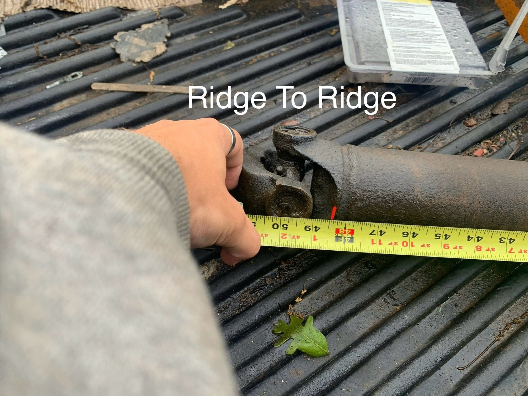 Best measurement I can give, as other side of driveshaft u joint holder is destroyed 