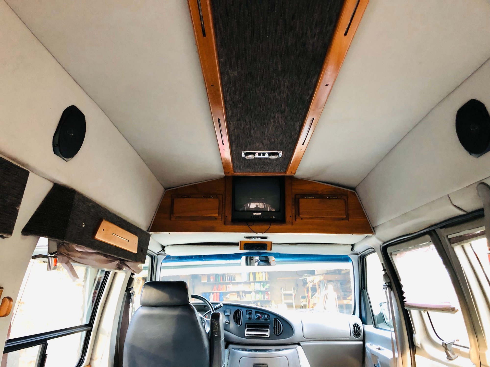 Looking forward towards front while showing ceiling