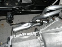 Here you can see I modified the stock arm and flipped it 180* so that it would pull the arm back to activate the clutch.