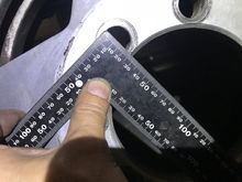 This is the measurement of the outer, aluminum, lug nut hole.  I measured approximately 21MM.
