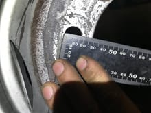 The measurement of the inner, steel lug nut hole measured about 17MM