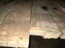 Old barn wood. My friends tobacco barn caved in from that snow we had last month and he is letting me have the wood. It’s in tobaccoville NC, it’s been covered in tar paper so ecept from the bottom it’s in good shape. Gonna make cabinets for my kegerator on screened in porch. Can you guys tell what kind if wood from pics? 

Thx