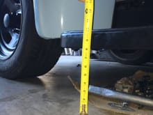 8" from floor to bottom of running board with new 5 leaf reverse eye springs  from Benz springs in Portland. The springs have 5" of arch from center of eye to bottom of spring and the front hanger is reversed and rear shackles are stock.