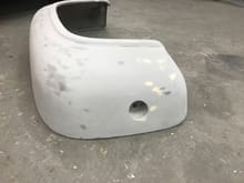 the rear fender with light hole