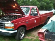'94 300-6 with an E4OD F150 whilest under repair.