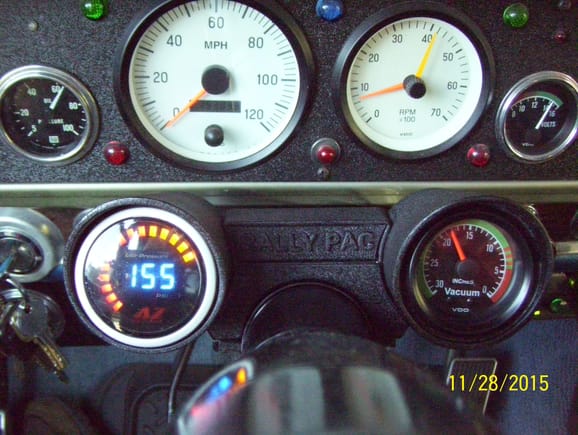 Old dash with rally pak gauges