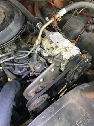 The ignition coil location is not stock
