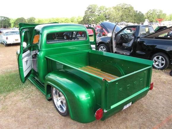 1955 FORD F100 05, at the watermellon festival show, 7/11/09