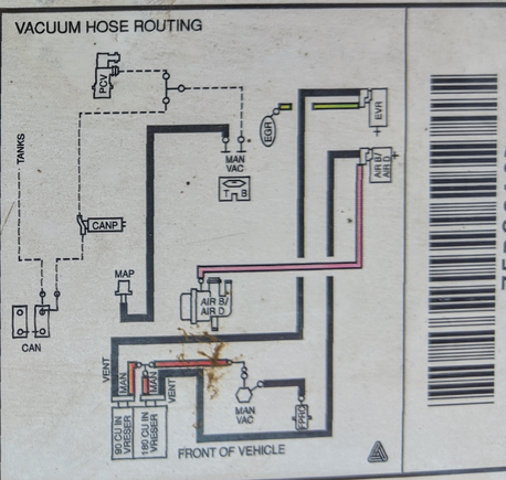 Vacuum Hose Routing 1994 E-350 7.5L