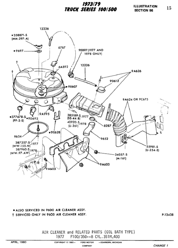 1976 F100 4X4 Custom step side 4speed 360 FE carb heat vacuum actuator