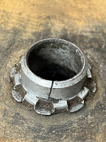 close up of other bushing on other pedal box.  This should incentivize folks to inspect their pedal box for serviceability.