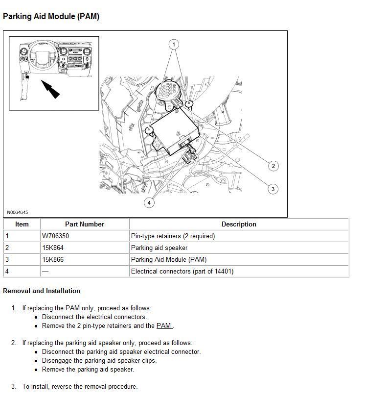 Check Rear Park Aid Ford Truck Enthusiasts Forums