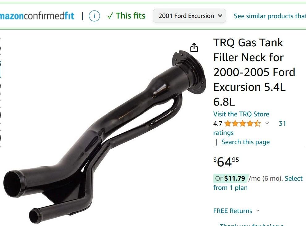 Topping off 2001 Excursion Limited gas dumping Ford Truck Enthusiasts