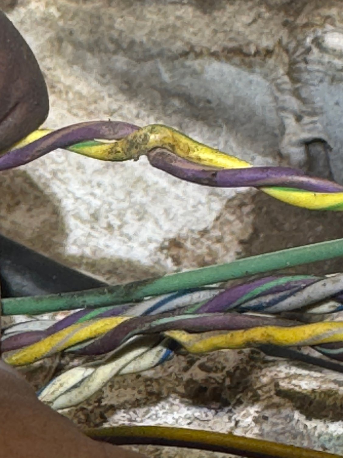 As you can see these wires were not far from breaking the insulation like the red wire was