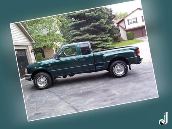 '98 Ranger XLT 4x4 Flareside SuperCab (with rear half-doors) - 4.0 V6, auto tranny, regular crank-up windows, manual side mirrors, straight-laced paintjob (no black in the doorhandles and no stupid striping or that "4x4" logo), Mountaineer-type 10-slot wheels...Mostly stock, except for the K&amp;N...Had other mods planned for it (third-party undercarriage goodies, aftermarket tunes, possiblility of throwing in an old 'Stang 5.0 motor), but hard times forced me to get rid of it...Was my "baby"...