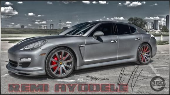 360 Wraps Remi Ayodele Porsche Panamera Matte Silver Vehicle wrap slide