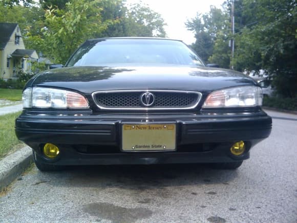 front, clear corner lamps, yellow fog lights, blacked out license plate that you cant see in this picture