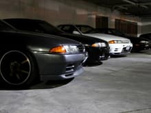 GTRC meet, and notice, my S14 on the far end? My BNR32 was getting its new clutch put in that weekend. BLEH.