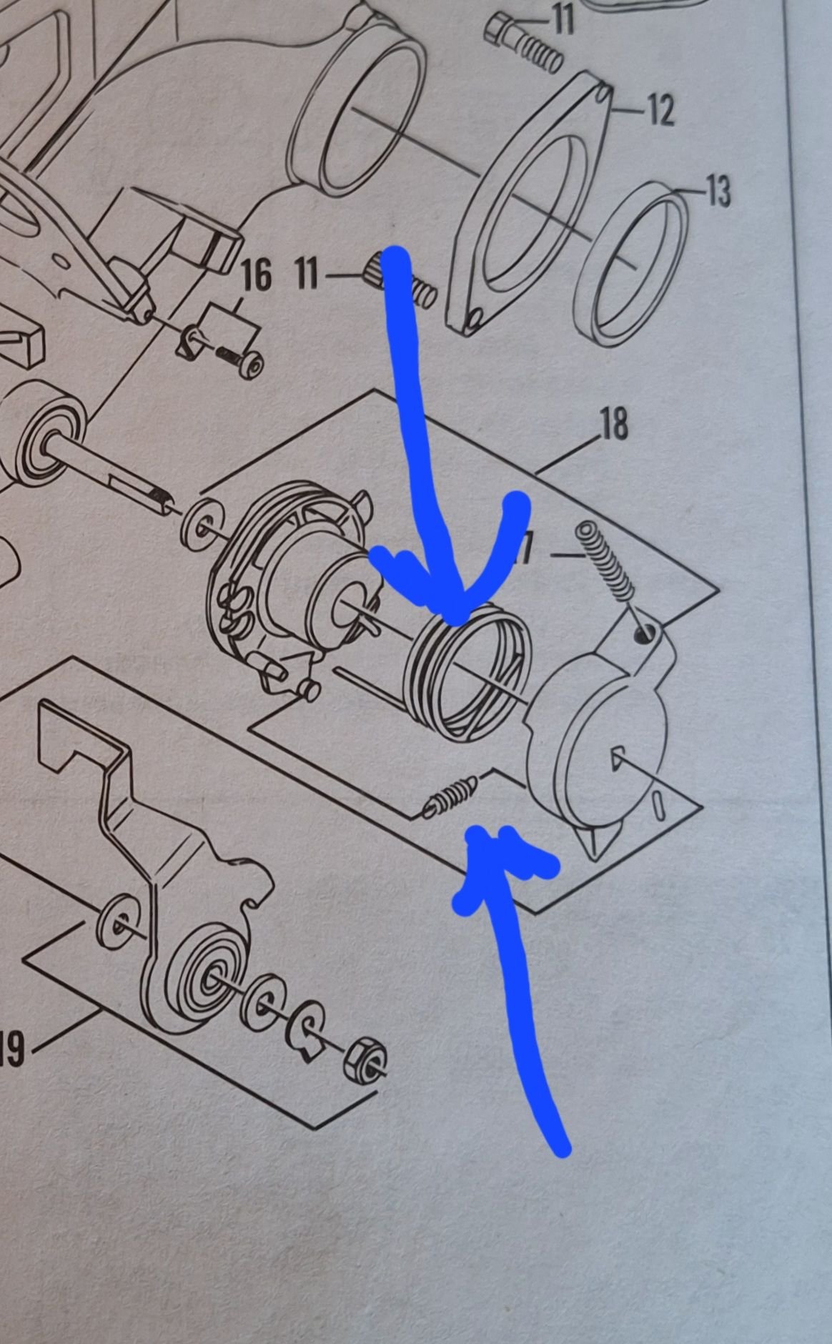 Anyone have ideas about these two springs? I finally got my idle corrected, fuel leak repaired, and fired it up. Runs like a dream. Go to take it out, now the throttle sticks. The small spring on the bottom has been gone for as long as i know, but the big cam lever spring might be going. Runs great up to 2nd gear, then craps out.