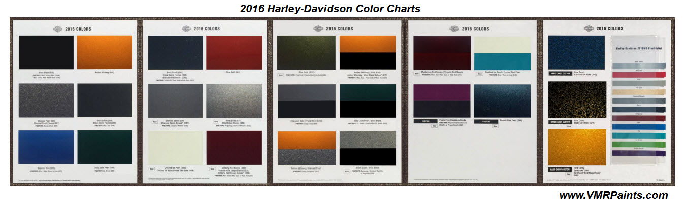Harley Davidson Motorcycle Paint Color Chart