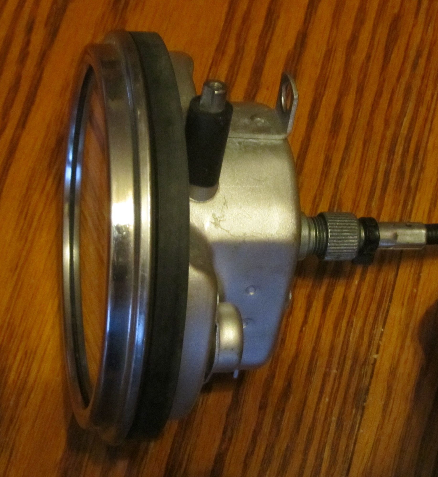1980 Wide Glide front wheel speedometer drive unit. Harley Davidson
