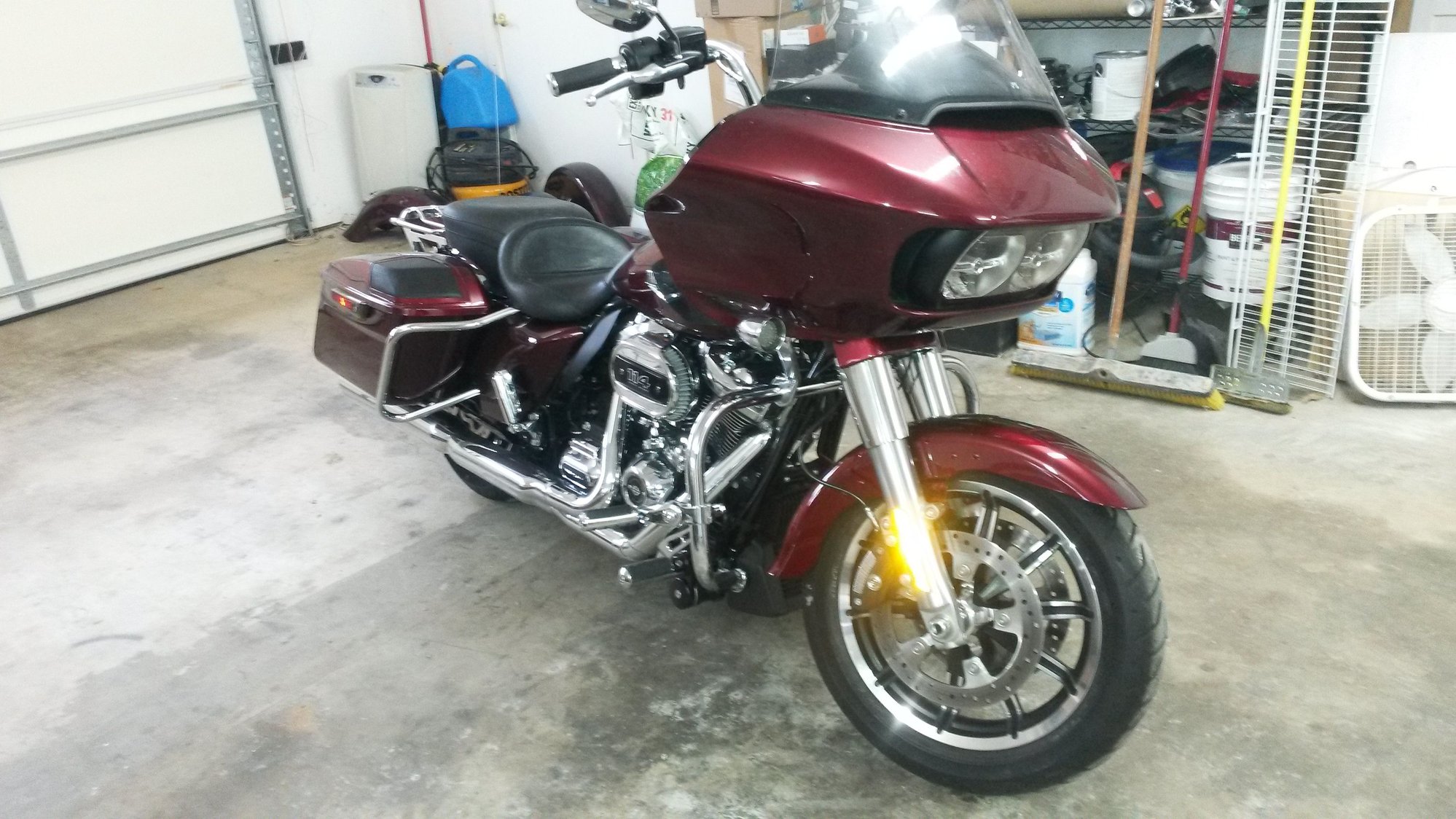 Completed my winter project installing a Road Glide fairing on a 2017