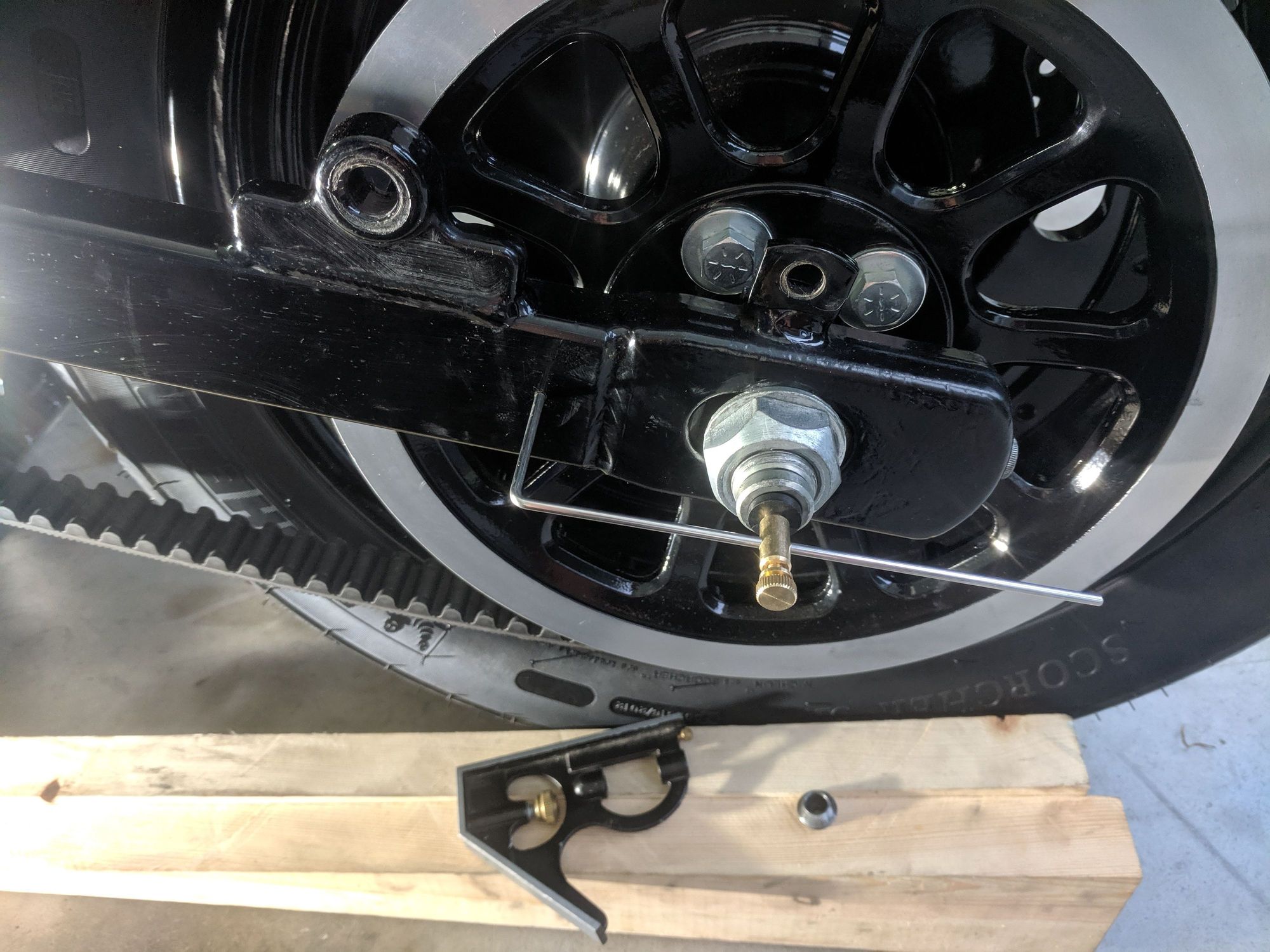 Softail rear axle alignment plugs Harley Davidson Forums