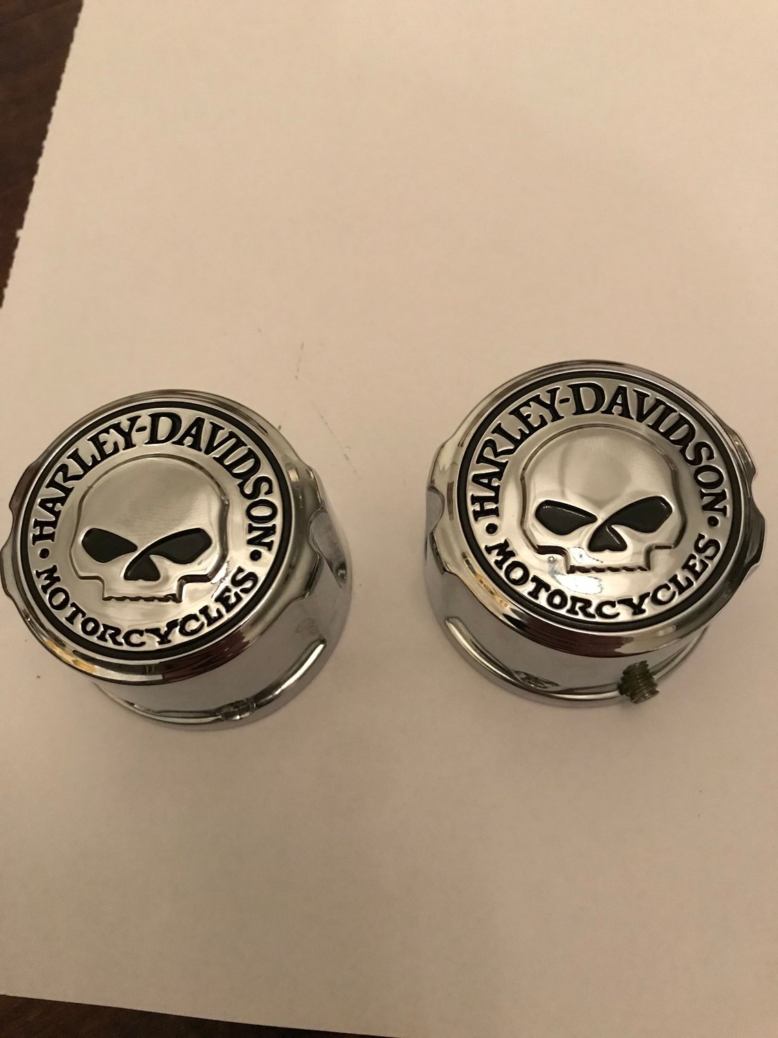 Willie G Skull Front Axle Nut Covers Harley Davidson Forums