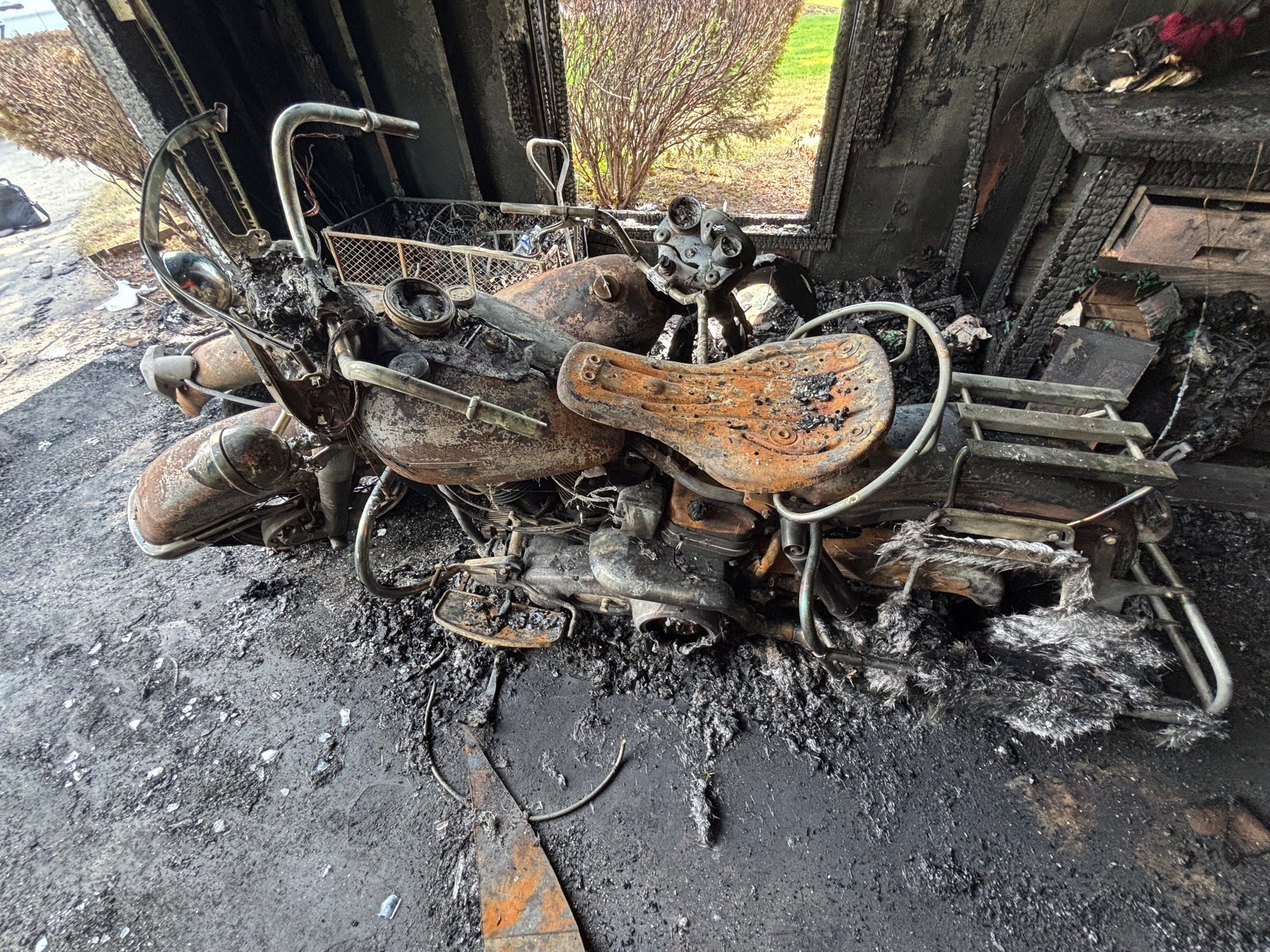 My son was working on his 69 Camaro in my garage while I was busy inside the house with a realtor agent. He was using a torch on the inner rocker of the car near the pass floorboard. He came in after he made sure everything was OK but within minutes, I saw smoke coming out of the garage somehow the fuel caught fire was a fuel fire around the car couldn�t do anything about it.