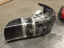Another view before final cuts were made. Once everything was marked, we ground the tack welds off and cut the sections of the side skirt off as needed.