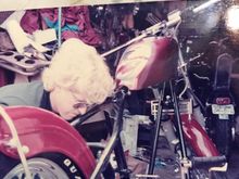 Dad building his drag bike bid 80s