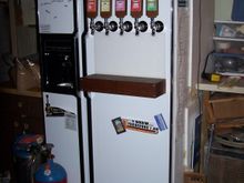 5 Taps here; 3 other kegs inside on plastic valves; 4 more in the fermenting fridge if needed.