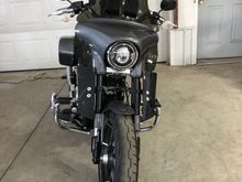 FWIW
My 15” Gustafson’s windshield sits about 16” above the headlight. And about 8” behind the headlamp.

Curious with a Memphis Shades Fats mounted 8” forward of what the a windshield does mounted to the stock fairing. Would the quiet air bubble be further forward causing more buffeting at your helmet?