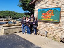 Suzie and I with Katie & George outside the caves.